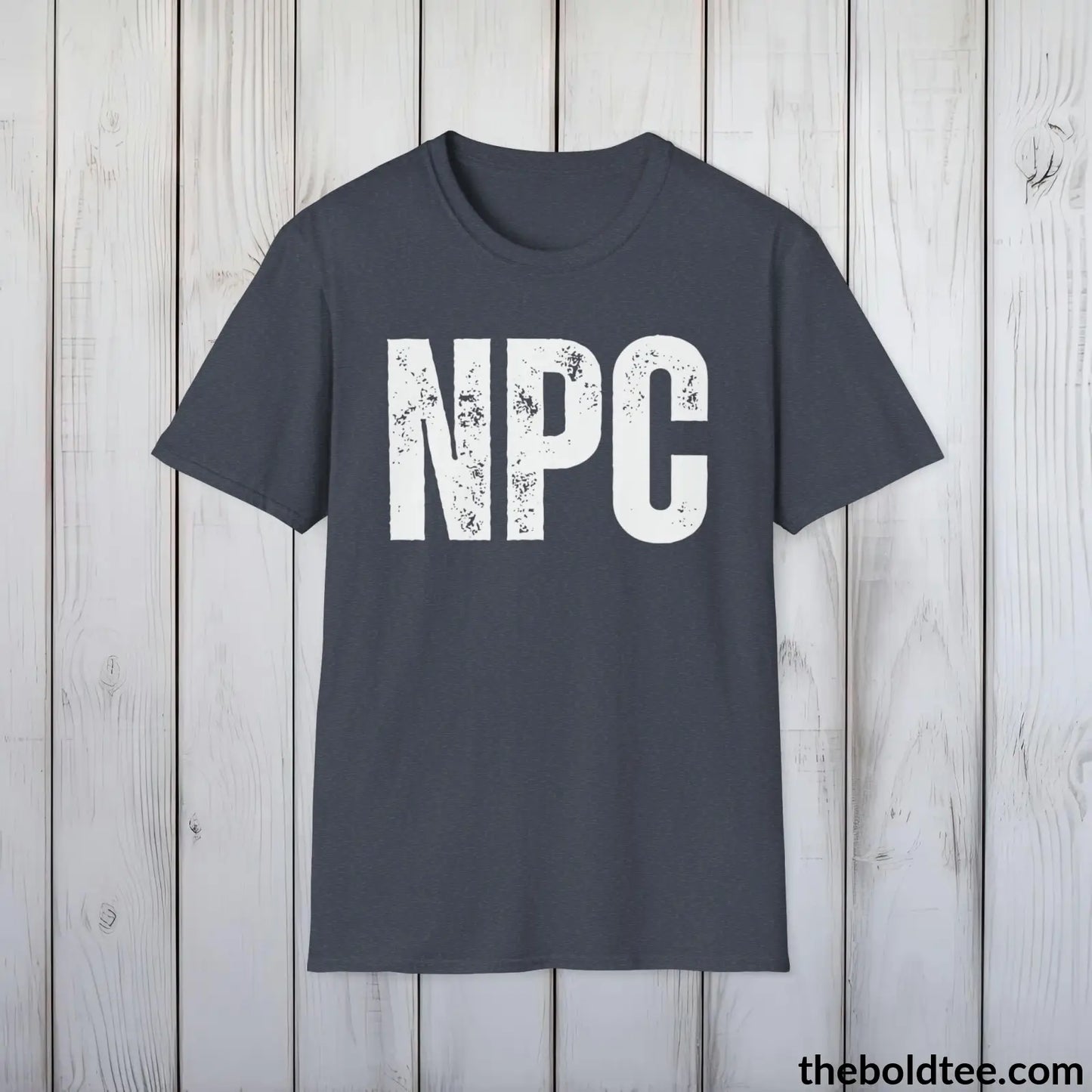 T-Shirt Heather Navy / S NPC Gamer Tee - Sustainable & Soft Cotton Crewneck Unisex T-Shirt - 9 Bold Colors