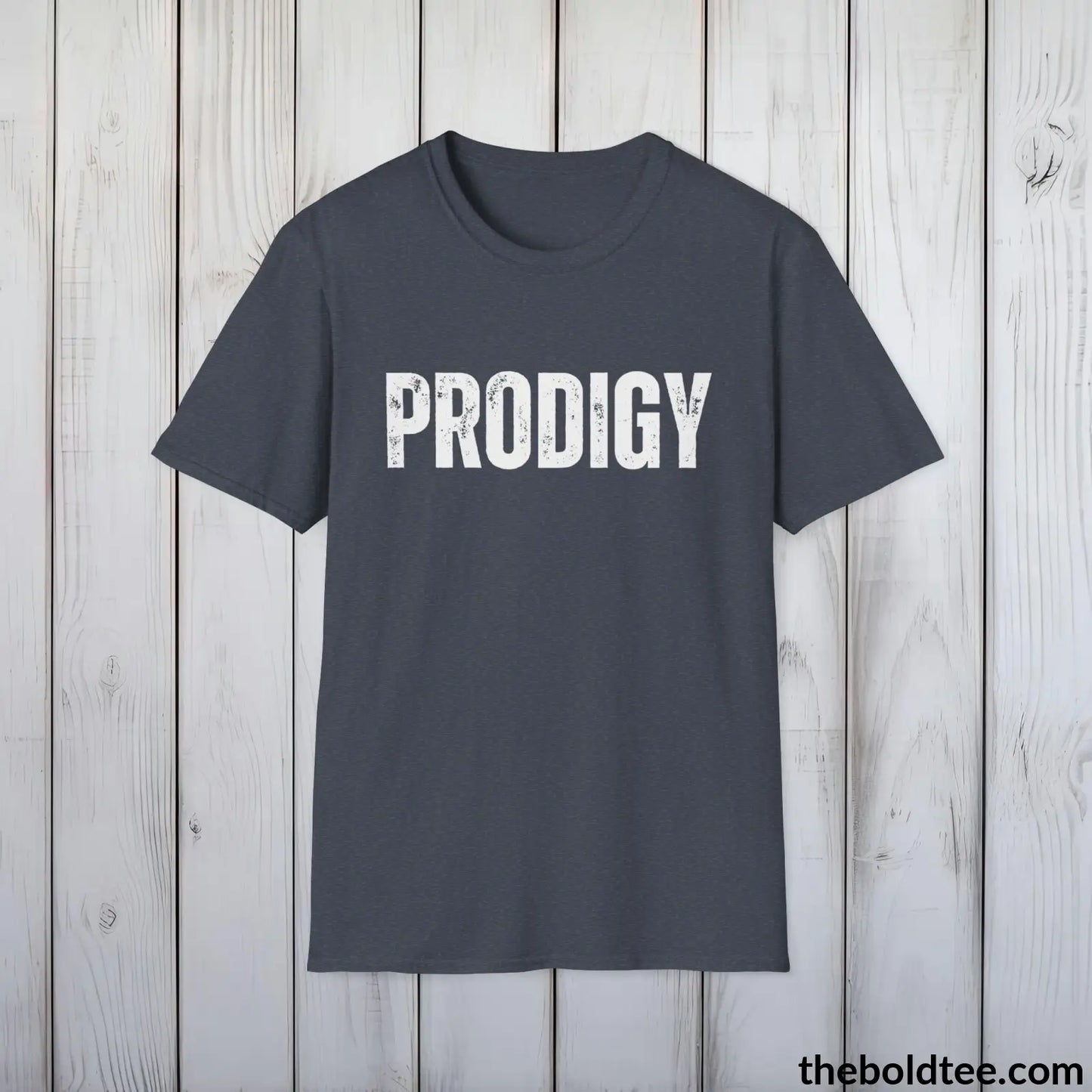 T-Shirt Heather Navy / S PRODIGY Tee - Bold Urbnan Cotton T-Shirt - 9 Epic Colors Available