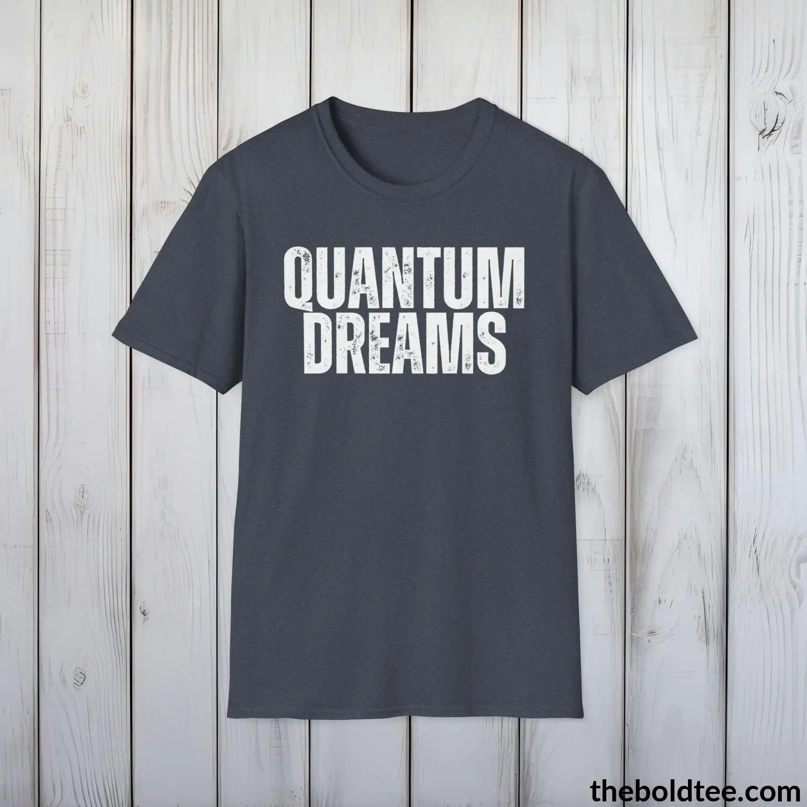 T-Shirt Heather Navy / S QUANTUM DREAMS Space Tee - Casual, Sustainable & Soft Cotton Crewneck Unisex T-Shirt - 9 Bold Colors