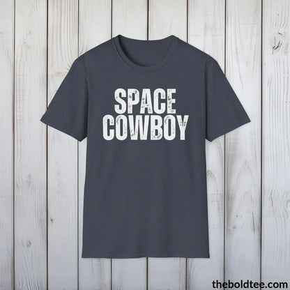 T-Shirt Heather Navy / S SPACE COWBOY Tee - Casual, Sustainable & Soft Cotton Crewneck Unisex T-Shirt - 9 Bold Colors