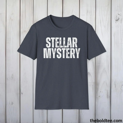 T-Shirt Heather Navy / S STELLAR MYSTERY Space Tee - Casual, Sustainable & Soft Cotton Crewneck Unisex T-Shirt - 9 Bold Colors