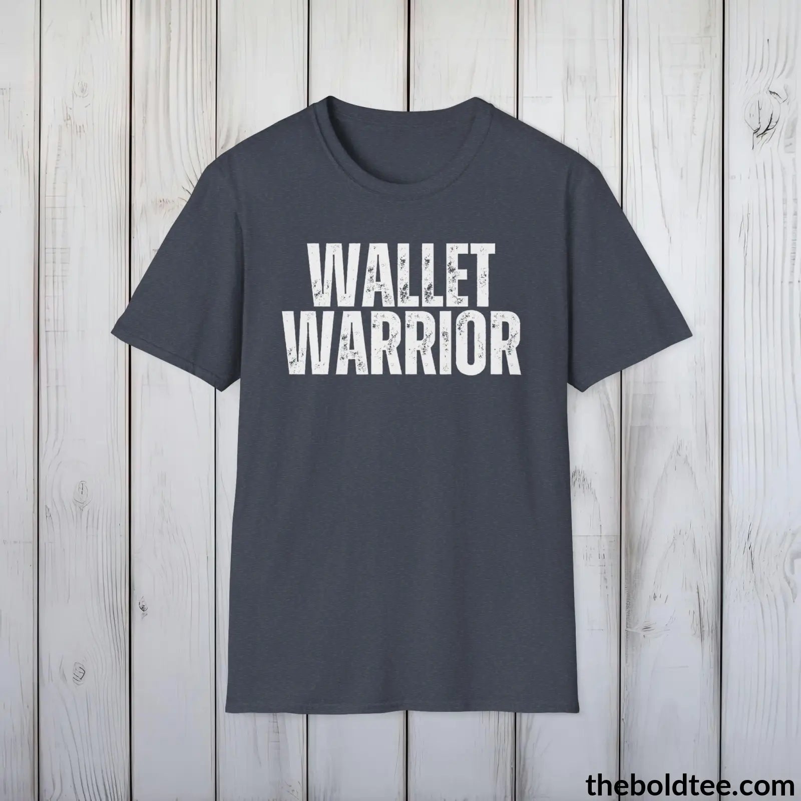 T-Shirt Heather Navy / S WALLET WARRIOR  Cryptocurrency Tee - Premium Cotton Crewneck Unisex T-Shirt - 9 Bold Colors