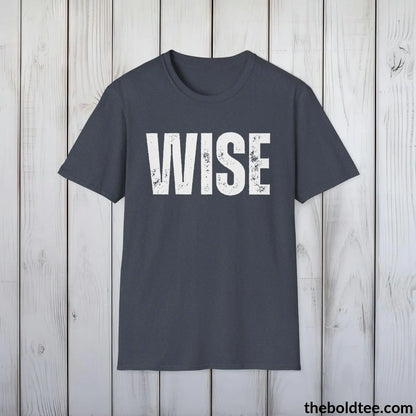 T-Shirt Heather Navy / S WISE Tee - Bold Urbnan Cotton T-Shirt - 9 Epic Colors Available