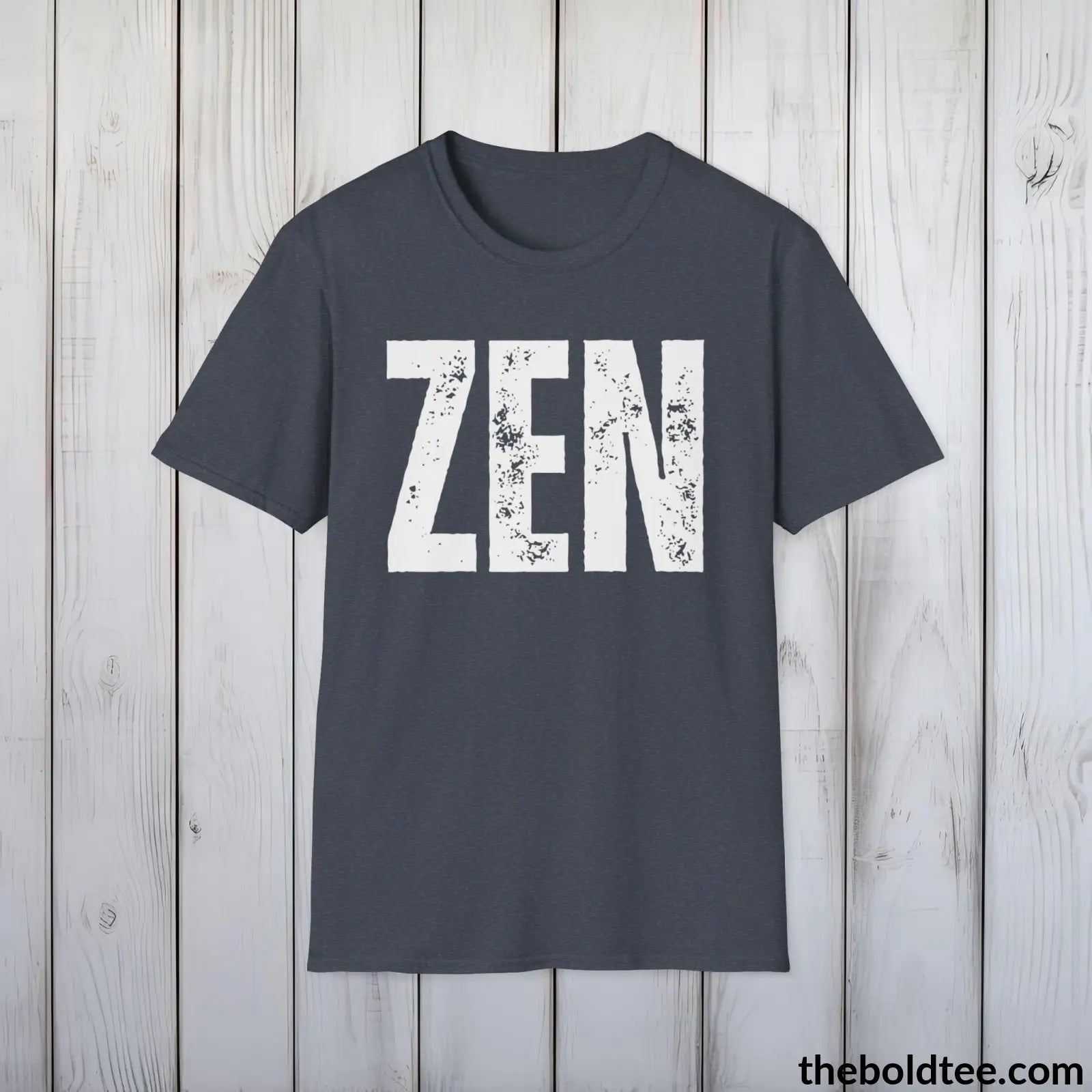 T-Shirt Heather Navy / S ZEN Tee - Bold Urbnan Cotton T-Shirt - 9 Epic Colors Available