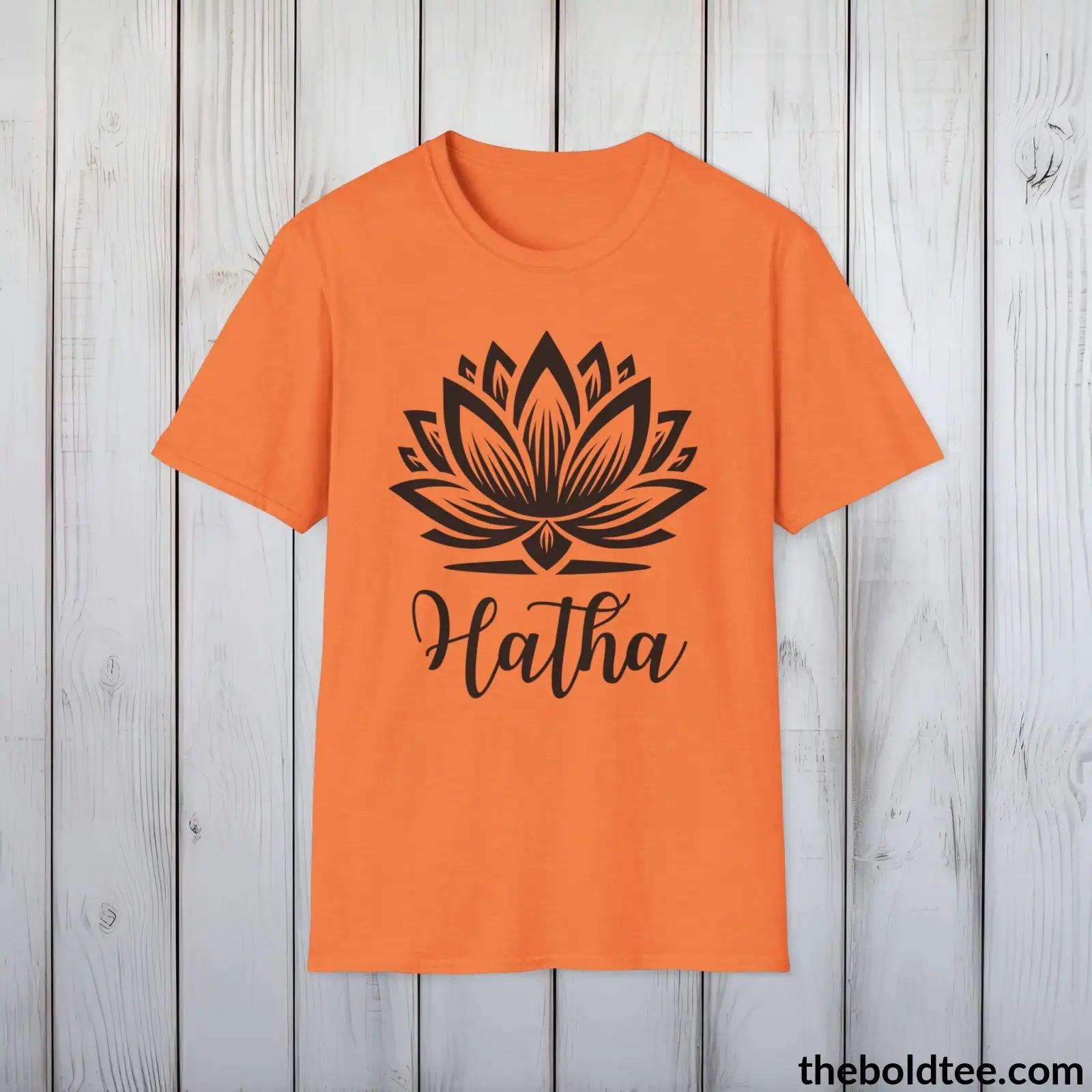 T-Shirt Heather Orange / S Hatha Yoga Tee - Sustainable & Soft Cotton Crewneck Unisex T-Shirt - 9 Bold Colors