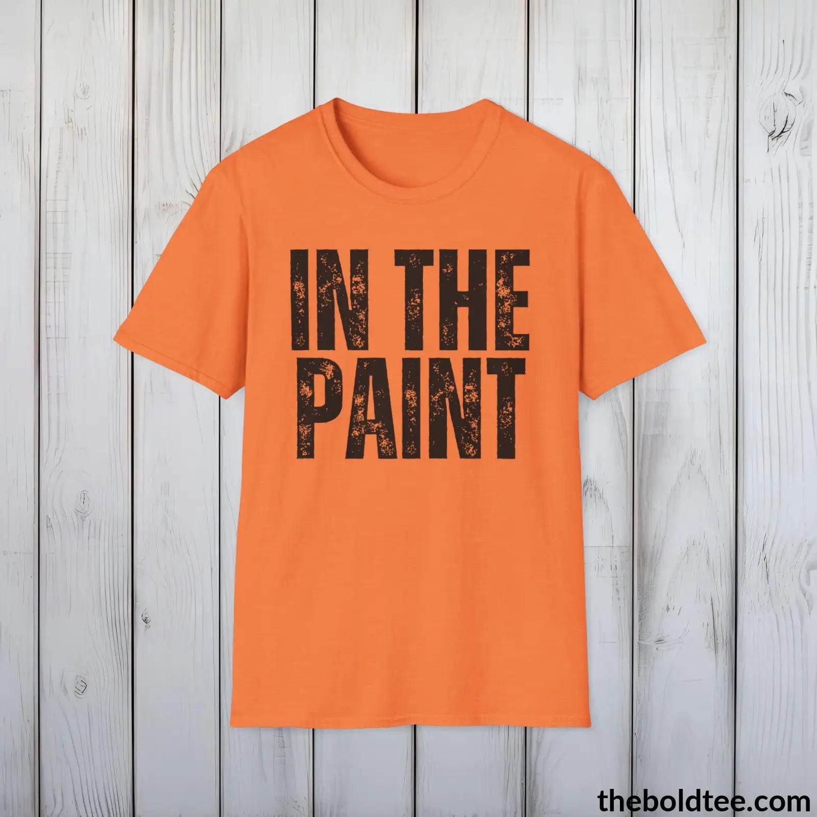 T-Shirt Heather Orange / S IN THE PAINT Basketball Tee - Sustainable & Soft Cotton Crewneck Unisex T-Shirt - 9 Bold Colors