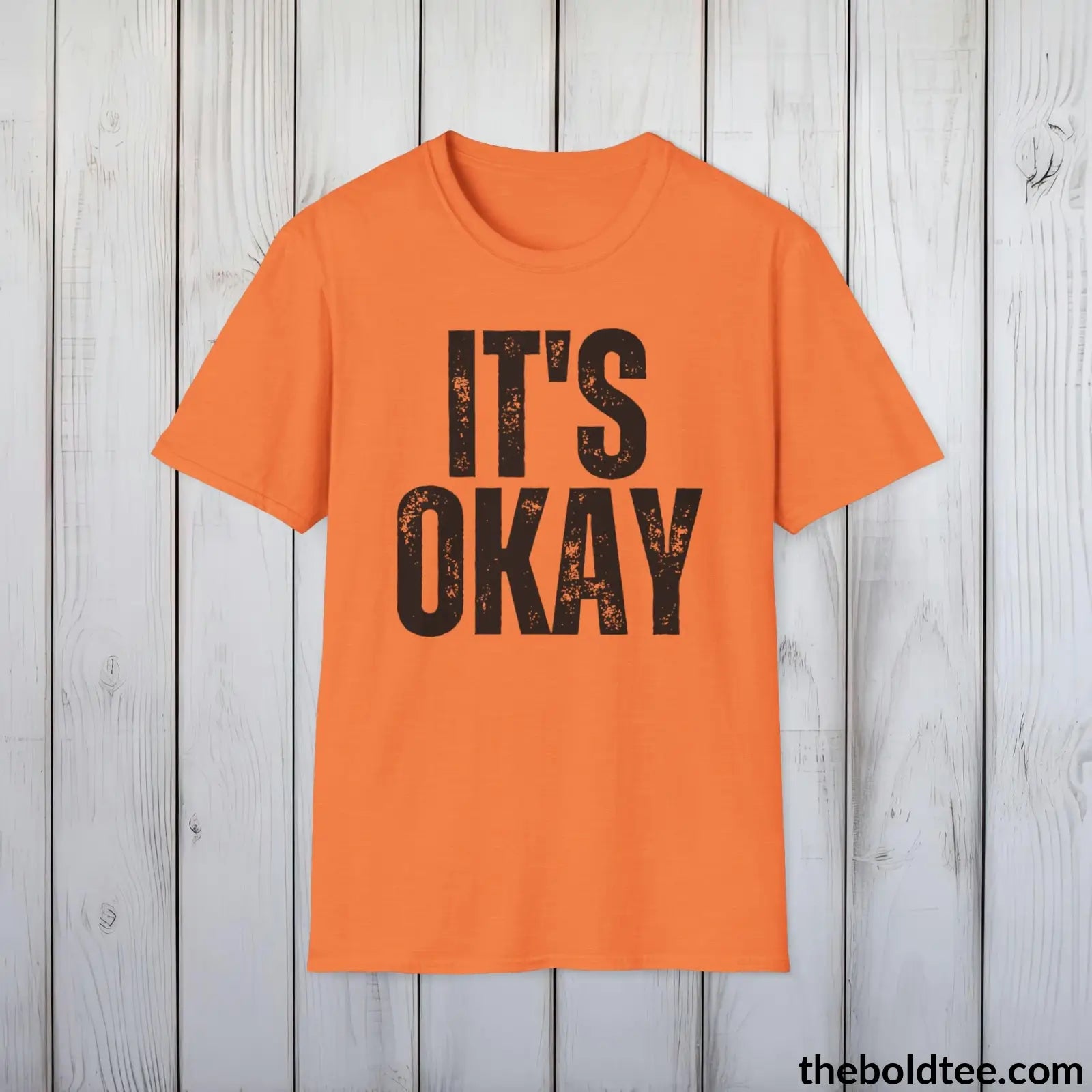 T-Shirt Heather Orange / S IT'S OK Mental Health Awareness Tee - Soft Cotton Crewneck Unisex T-Shirt - 8 Trendy Colors