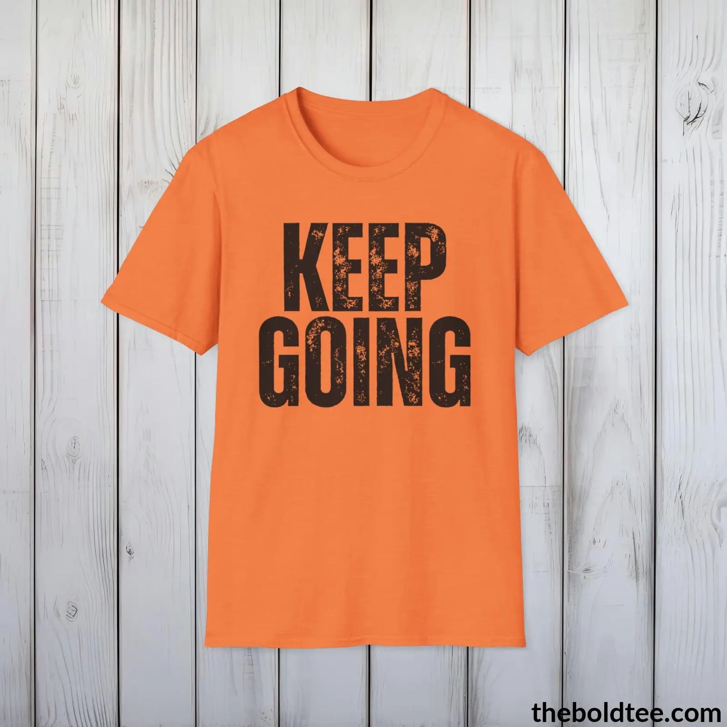 T-Shirt Heather Orange / S KEEP GOING Mental Health Awareness Tee - Soft Cotton Crewneck Unisex T-Shirt - 8 Trendy Colors