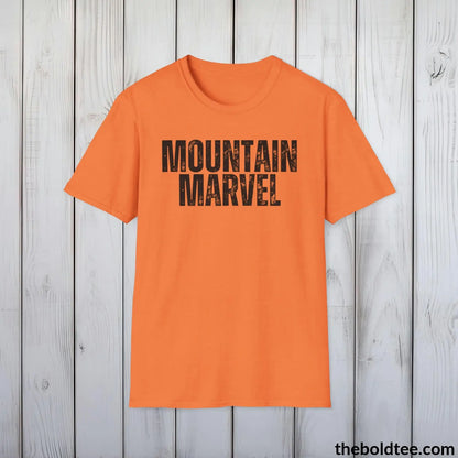 T-Shirt Heather Orange / S MOUNTAIN MARVEL Hiking Tee - Sustainable & Soft Cotton Crewneck Unisex T-Shirt - 8 Trendy Colors