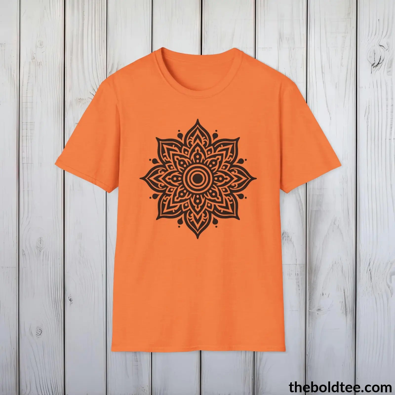 T-Shirt Heather Orange / S Peaceful Yoga Tee - Sustainable & Soft Cotton Crewneck Unisex T-Shirt - 8 Serene Colors