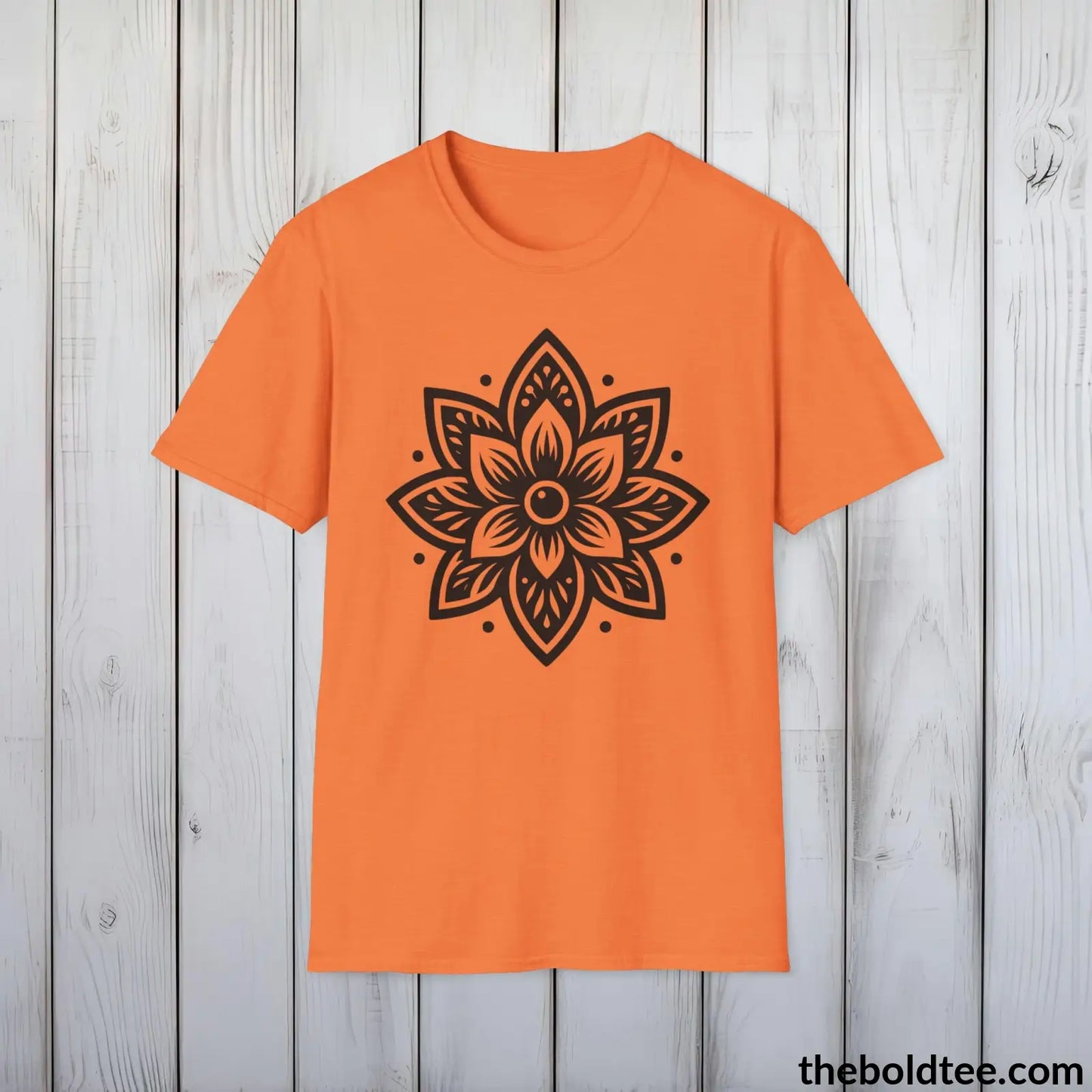 T-Shirt Heather Orange / S Peaceful Yoga Tee - Sustainable & Soft Cotton Crewneck Unisex T-Shirt - 8 Serene Colors