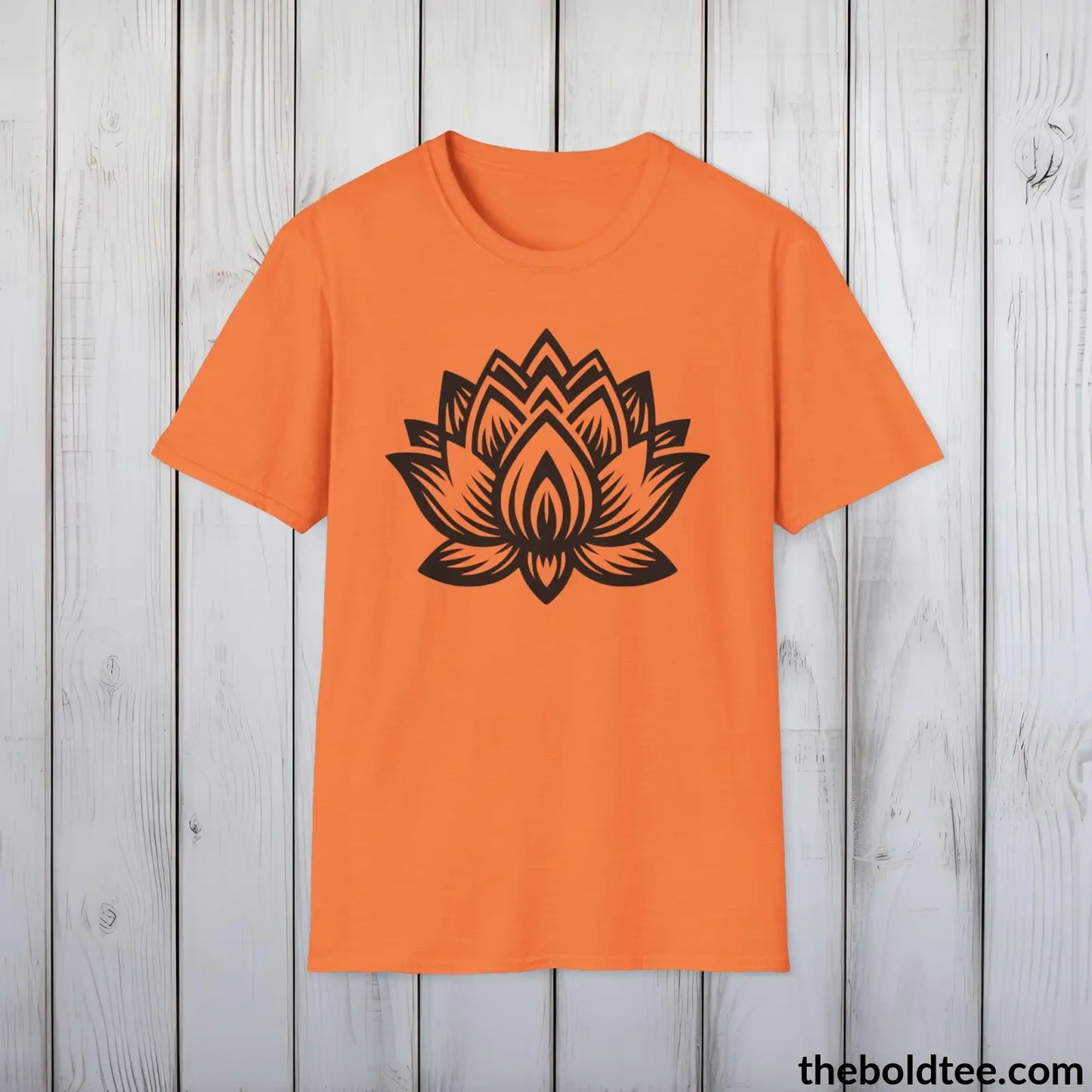 T-Shirt Heather Orange / S Peaceful Yoga Tee - Sustainable & Soft Cotton Crewneck Unisex T-Shirt - 8 Serene Colors