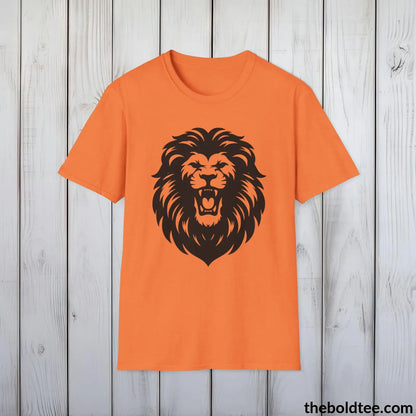 T-Shirt Heather Orange / S Roaring Lion Tee - Bold Urban Cotton T-Shirt - 9 Bright Colors Available