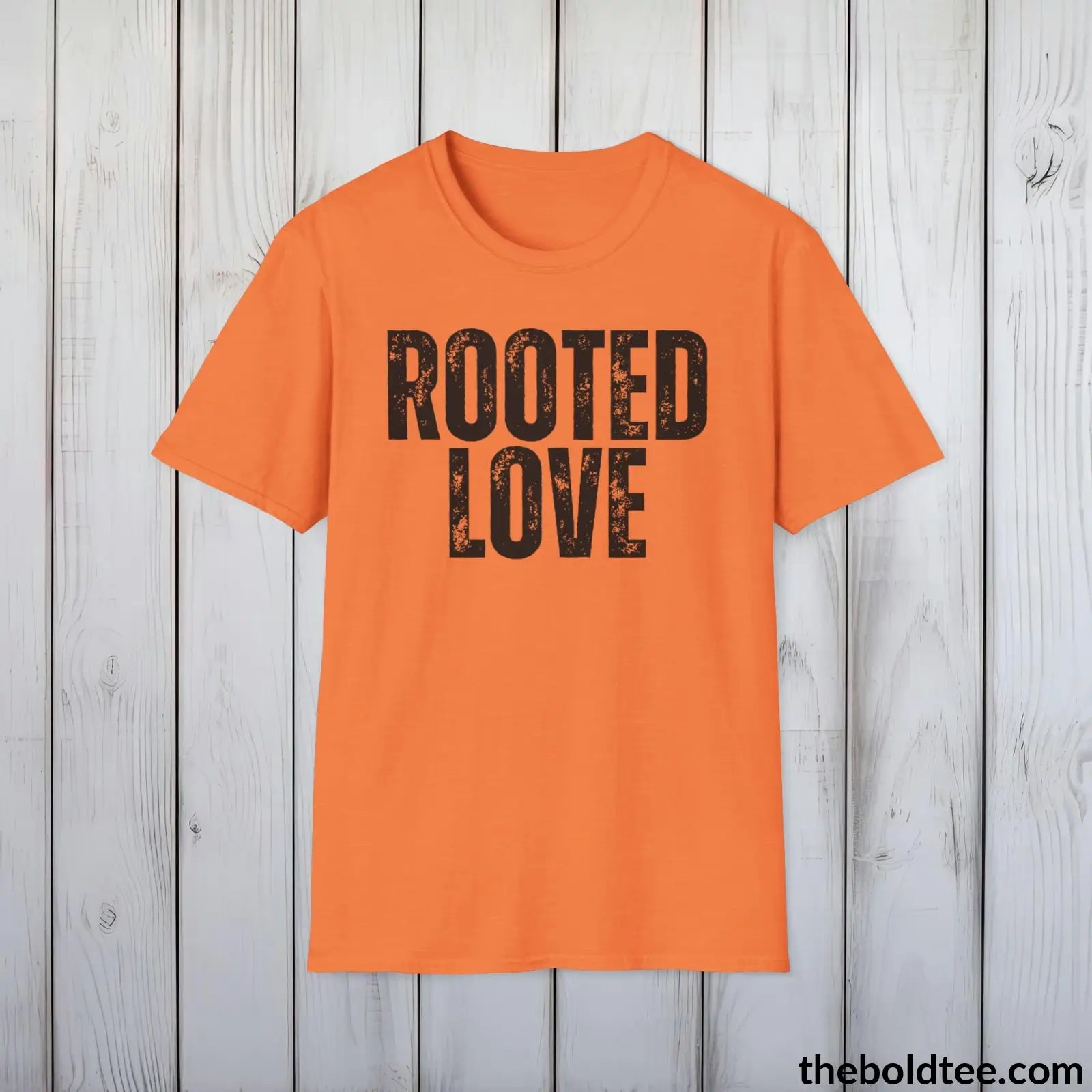 T-Shirt Heather Orange / S ROOTE LOVE Gardening Tee - Soft & Strong Cotton Crewneck Unisex T-Shirt - 8 Trendy Colors