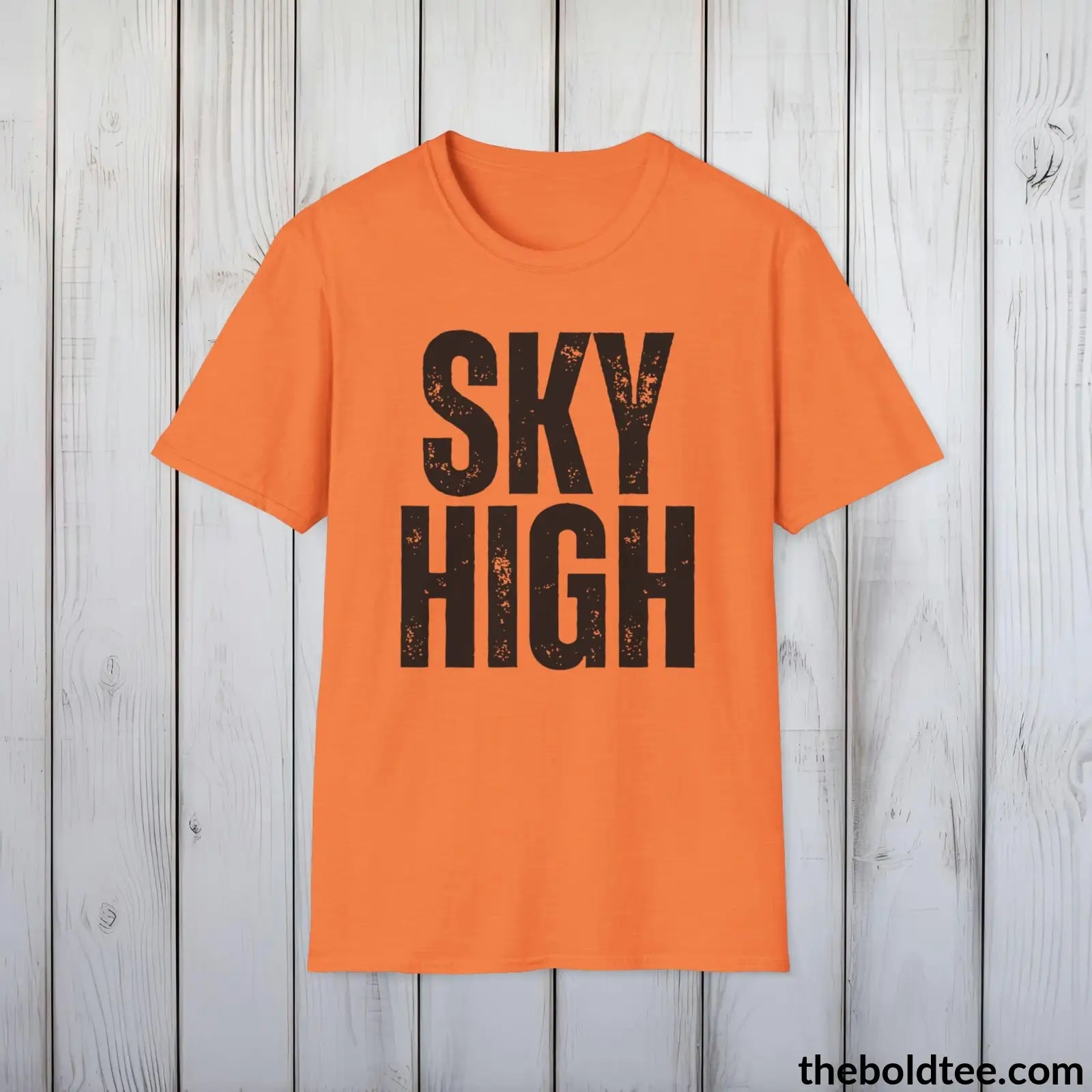 T-Shirt Heather Orange / S SKY HIGH Basketball Tee - Sustainable & Soft Cotton Crewneck Unisex T-Shirt - 9 Bold Colors