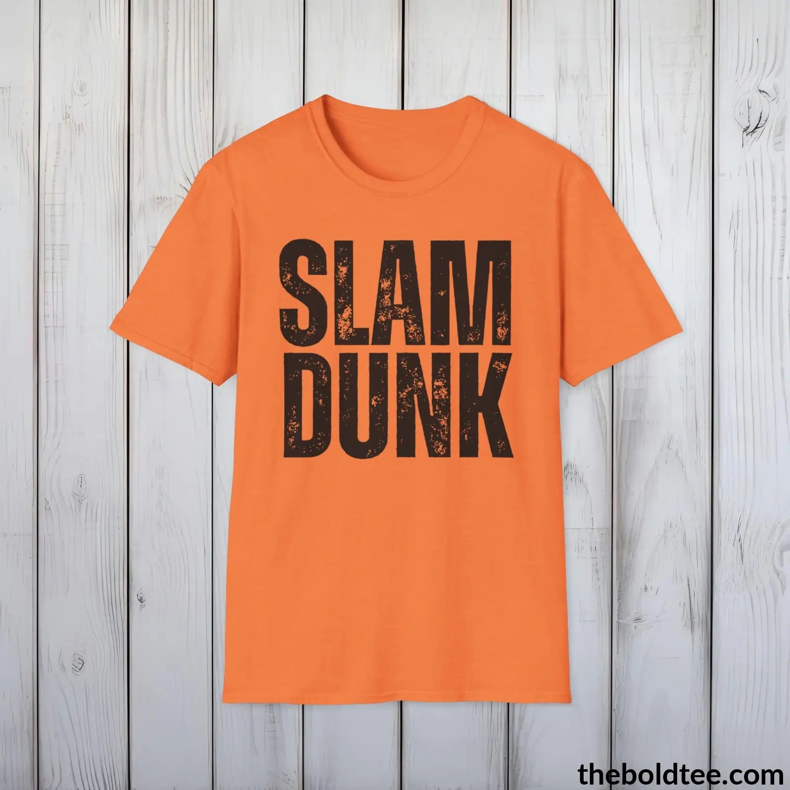 T-Shirt Heather Orange / S SLAM DUNK Basketball Tee - Sustainable & Soft Cotton Crewneck Unisex T-Shirt - 9 Bold Colors