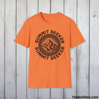 T-Shirt Heather Orange / S SUMMIT SEEKER Hiking Tee - Sustainable & Soft Cotton Crewneck Unisex T-Shirt - 8 Trendy Colors