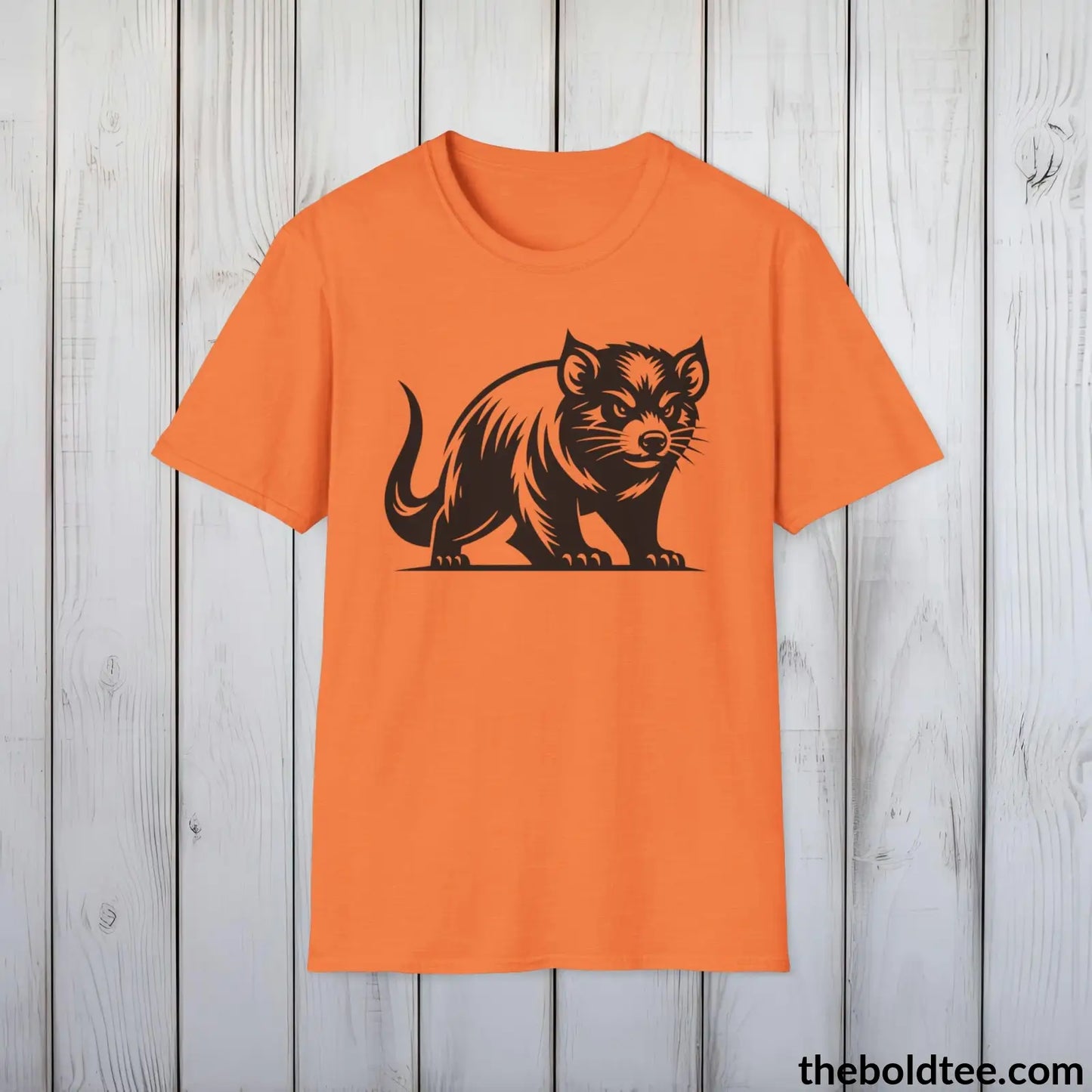 T-Shirt Heather Orange / S Tazmanian Devil Tee - Casual, Sustainable & Soft Cotton Crewneck Unisex T-Shirt - 9 Bold Colors