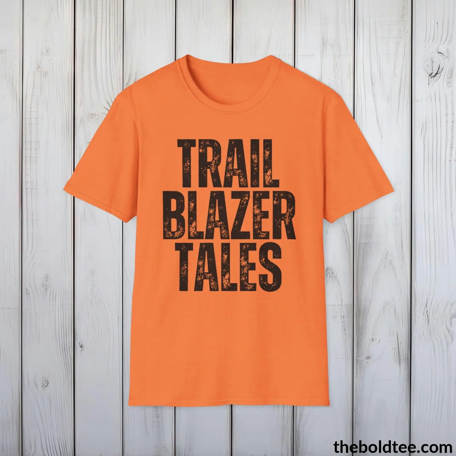 T-Shirt Heather Orange / S TRAILBLAZER TALES Hiking Tee - Sustainable & Soft Cotton Crewneck Unisex T-Shirt - 8 Trendy Colors