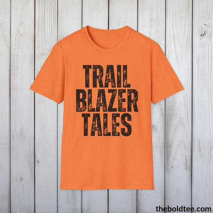 T-Shirt Heather Orange / S TRAILBLAZER TALES Hiking Tee - Sustainable & Soft Cotton Crewneck Unisex T-Shirt - 8 Trendy Colors