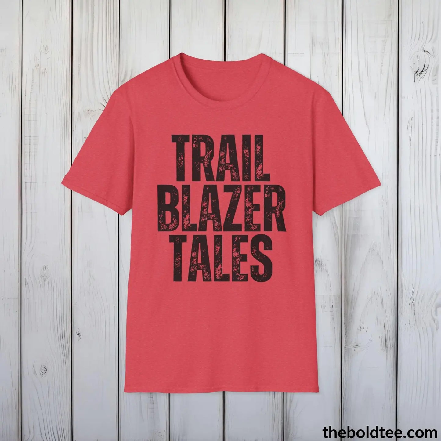 T-Shirt Heather Red / S TRAILBLAZER TALES Hiking Tee - Sustainable & Soft Cotton Crewneck Unisex T-Shirt - 8 Trendy Colors