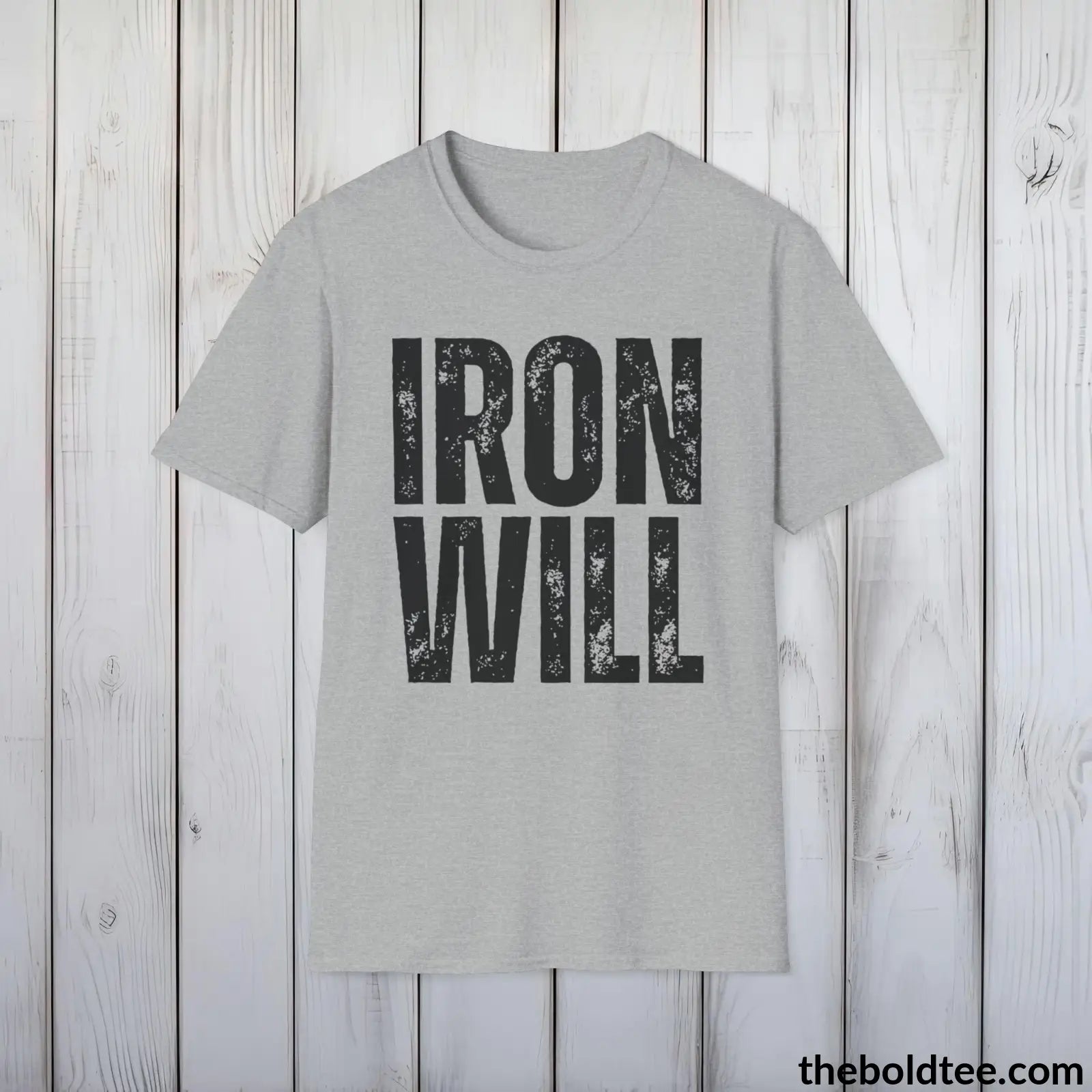 T-Shirt IRON WILL Military Tee - Strong & Versatile Cotton Crewneck T-Shirt - 9 Bold Colors