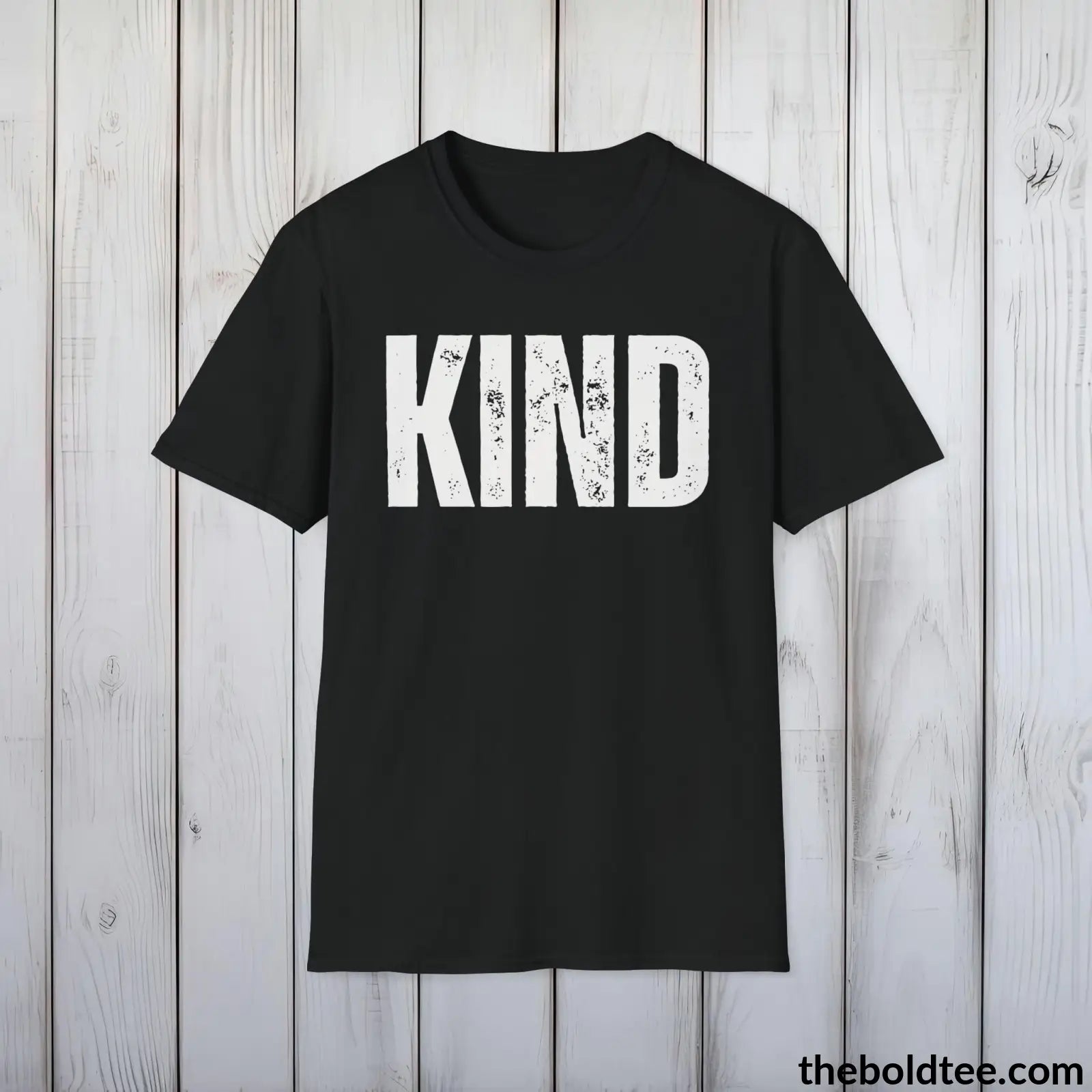 T-Shirt KIND Tee - Casual, Sustainable & Soft Cotton Crewneck Unisex T-Shirt - 9 Bold Colors