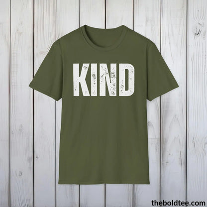 T-Shirt KIND Tee - Casual, Sustainable & Soft Cotton Crewneck Unisex T-Shirt - 9 Bold Colors