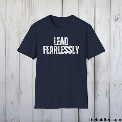 T-Shirt LEAD FEARLESSLY Military Tee - Strong & Versatile Cotton Crewneck T-Shirt - 9 Bold Colors