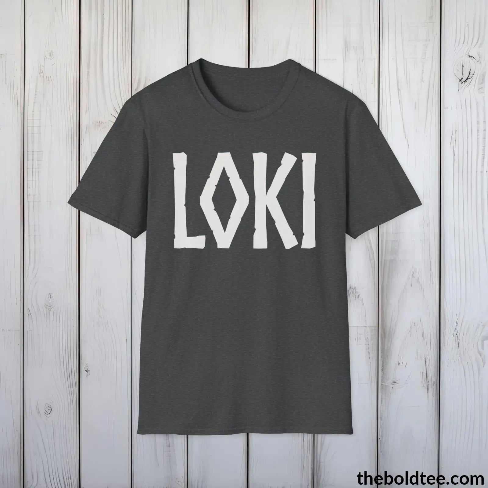 T-Shirt LOKI Tee - Bold Viking Mythology Cotton T-Shirt - 9 Epic Dark Colors Available