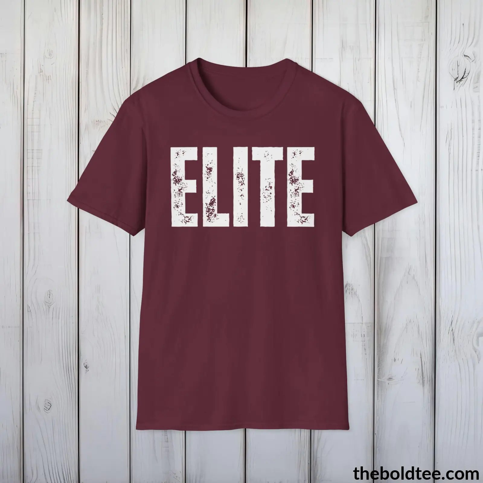 T-Shirt Maroon / S Bold ELITE Tee - Premium Cotton Crewneck Unisex T-Shirt - 9 Bold Colors