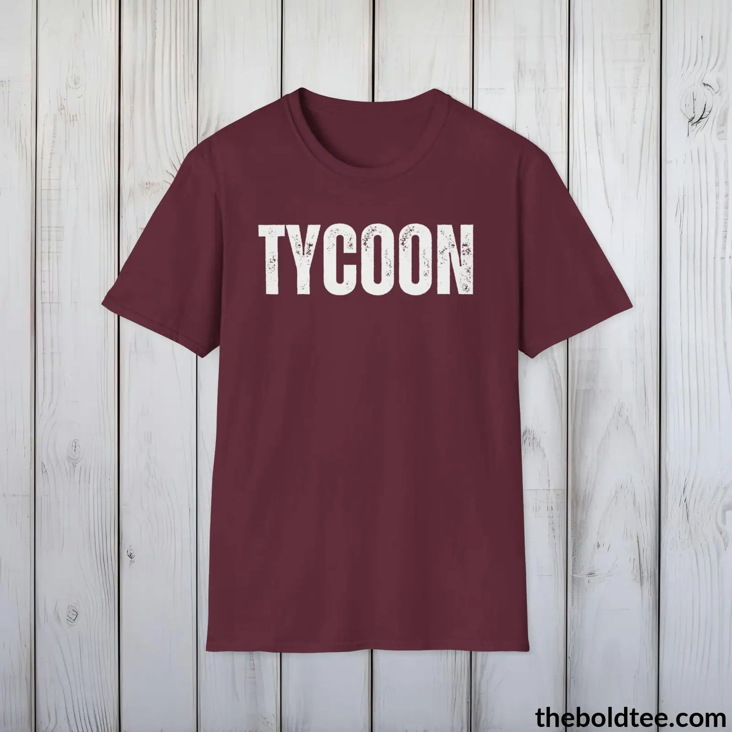 T-Shirt Maroon / S Bold TYCOON Tee - Premium Cotton Crewneck Unisex T-Shirt - 9 Bold Colors