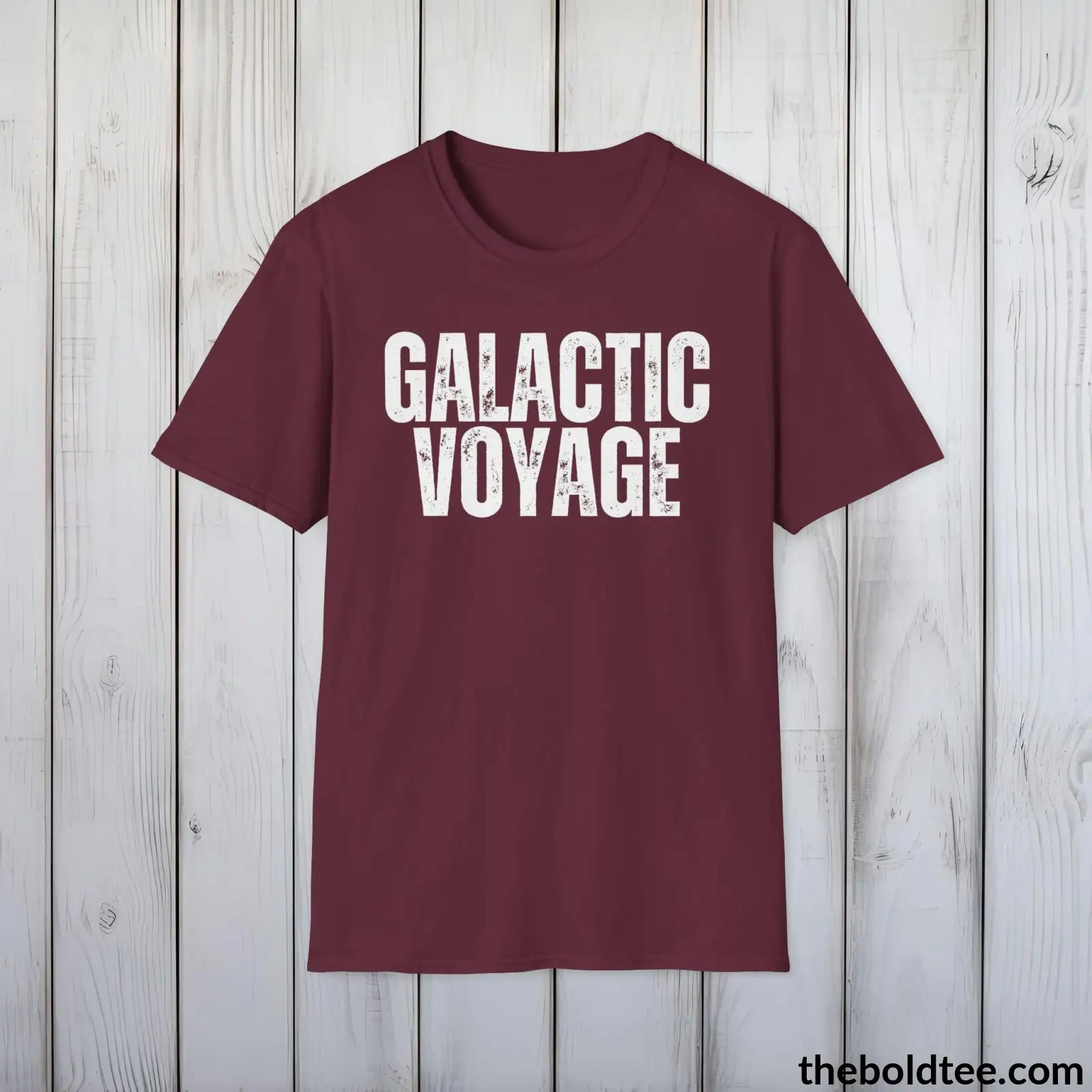 T-Shirt Maroon / S GALACTIC VOYAGE Space Tee - Casual, Sustainable & Soft Cotton Crewneck Unisex T-Shirt - 9 Bold Colors