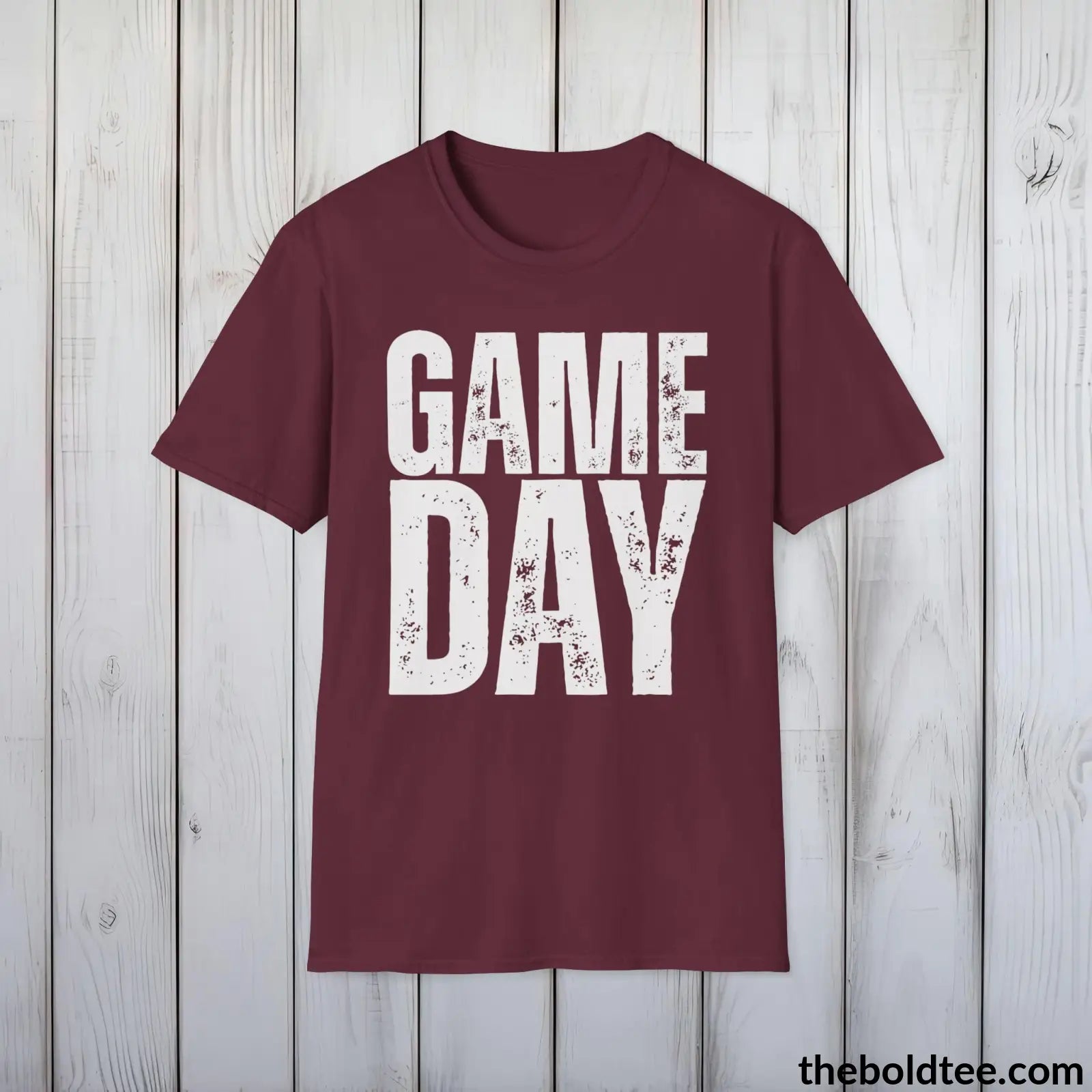 T-Shirt Maroon / S Game Day Sports Fan T-Shirt - Casual Game Day Cotton Crewneck Tee - Eco-Friendly & Stylish Game Wear - 9 Colors