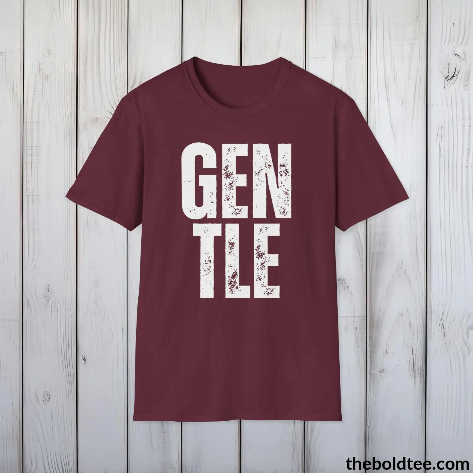 T-Shirt Maroon / S GENTLE Tee - Casual, Sustainable & Soft Cotton Crewneck Unisex T-Shirt - 9 Bold Colors