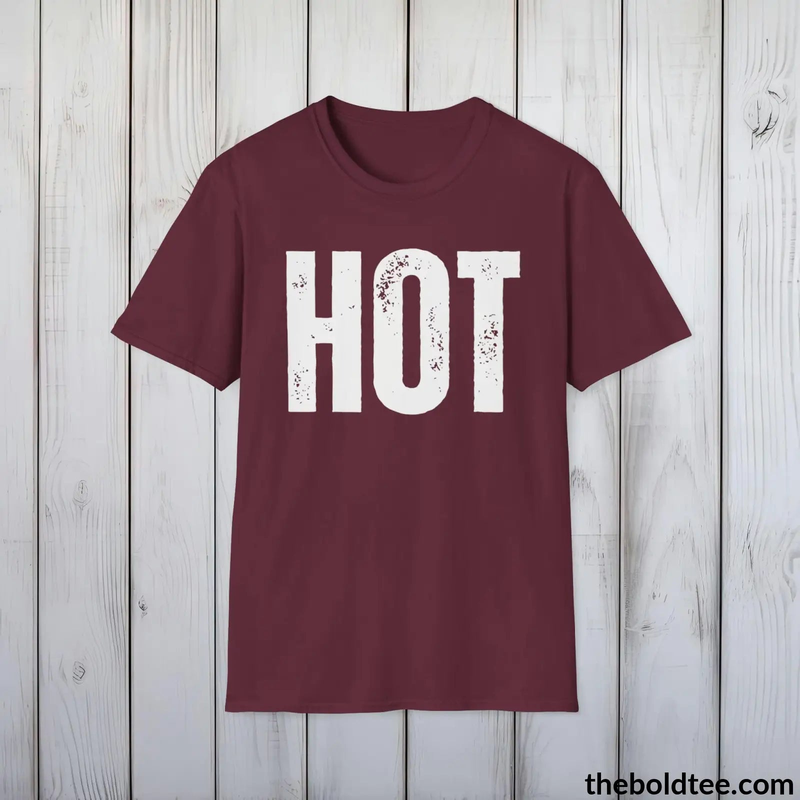 T-Shirt Maroon / S HOT Tee - Bold Urbnan Cotton T-Shirt - 9 Epic Colors Available