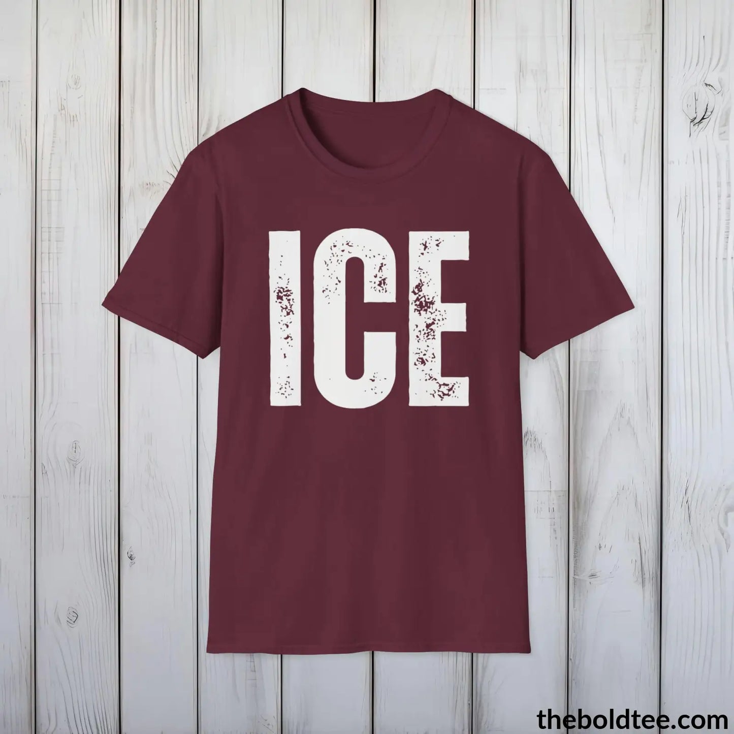 T-Shirt Maroon / S ICE Tee - Bold Urbnan Cotton T-Shirt - 9 Epic Colors Available