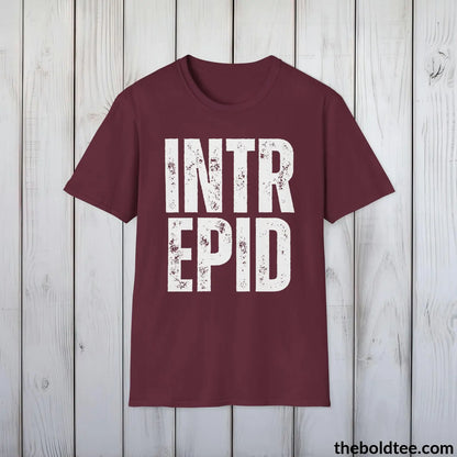 T-Shirt Maroon / S INTERPID Tee - Casual, Sustainable & Soft Cotton Crewneck Unisex T-Shirt - 9 Bold Colors