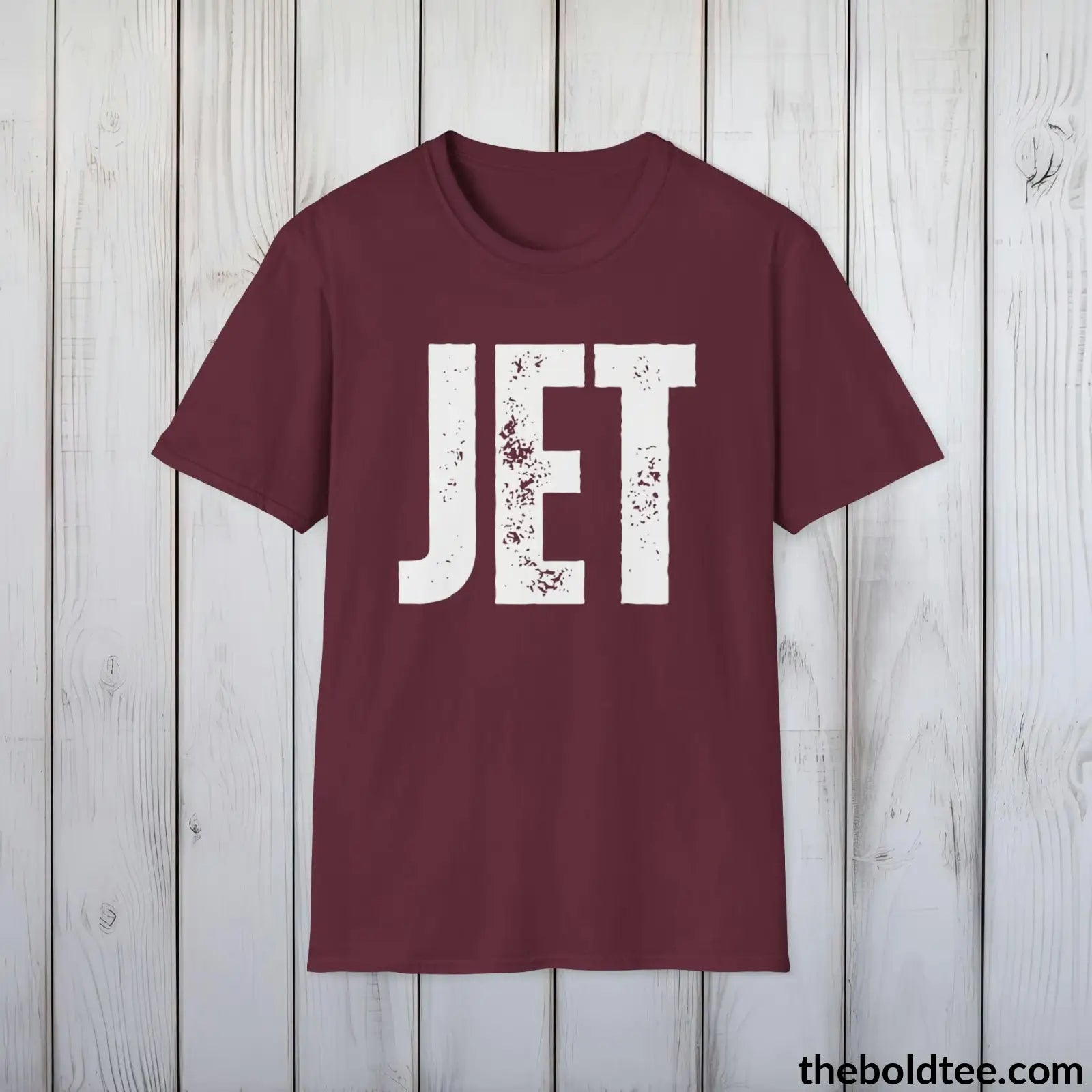 T-Shirt Maroon / S JET Tee - Bold Urbnan Cotton T-Shirt - 9 Epic Colors Available