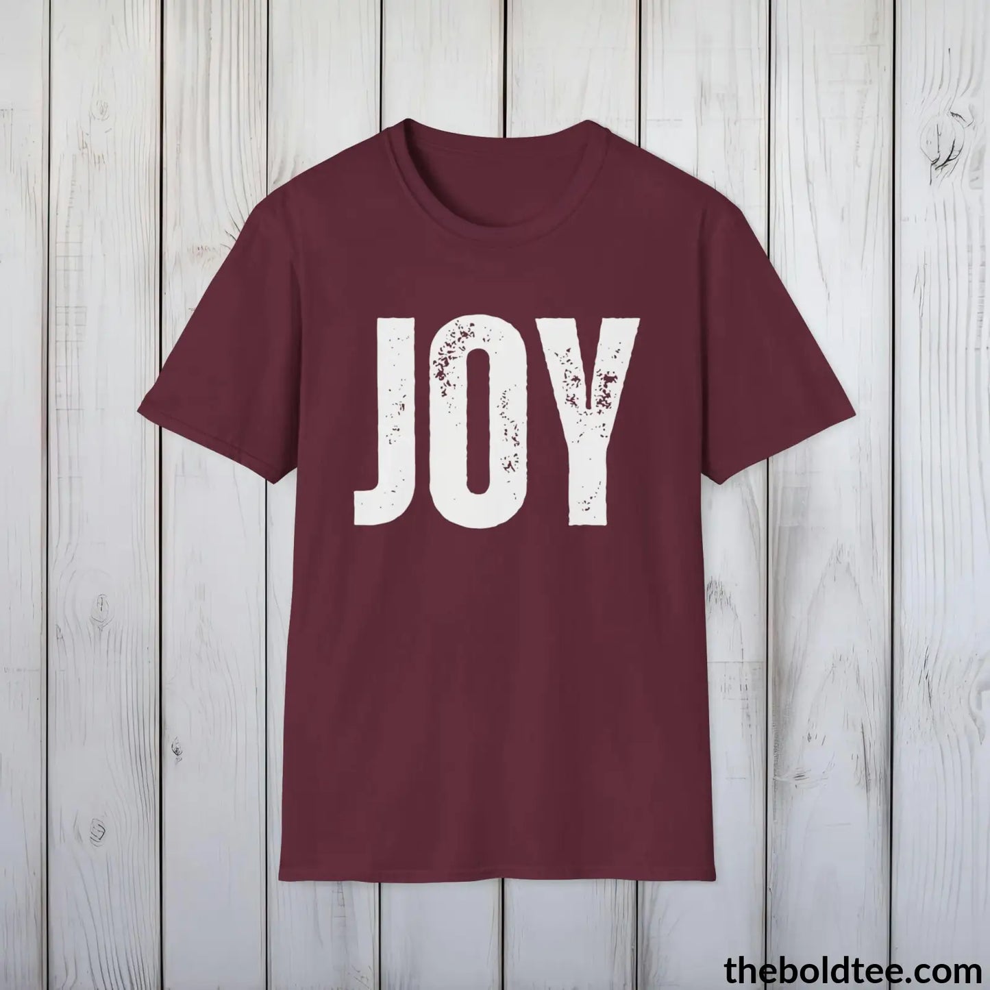 T-Shirt Maroon / S JOY Tee - Bold Urbnan Cotton T-Shirt - 9 Epic Colors Available