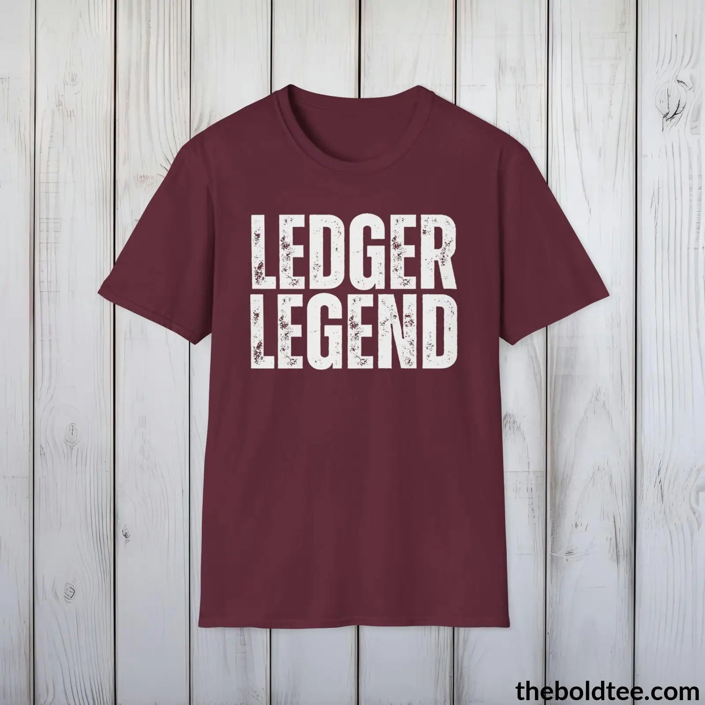 T-Shirt Maroon / S LEDGER LEGEND Cryptocurrency Tee - Sustainable & Soft Cotton Crewneck Unisex T-Shirt - 9 Bold Colors