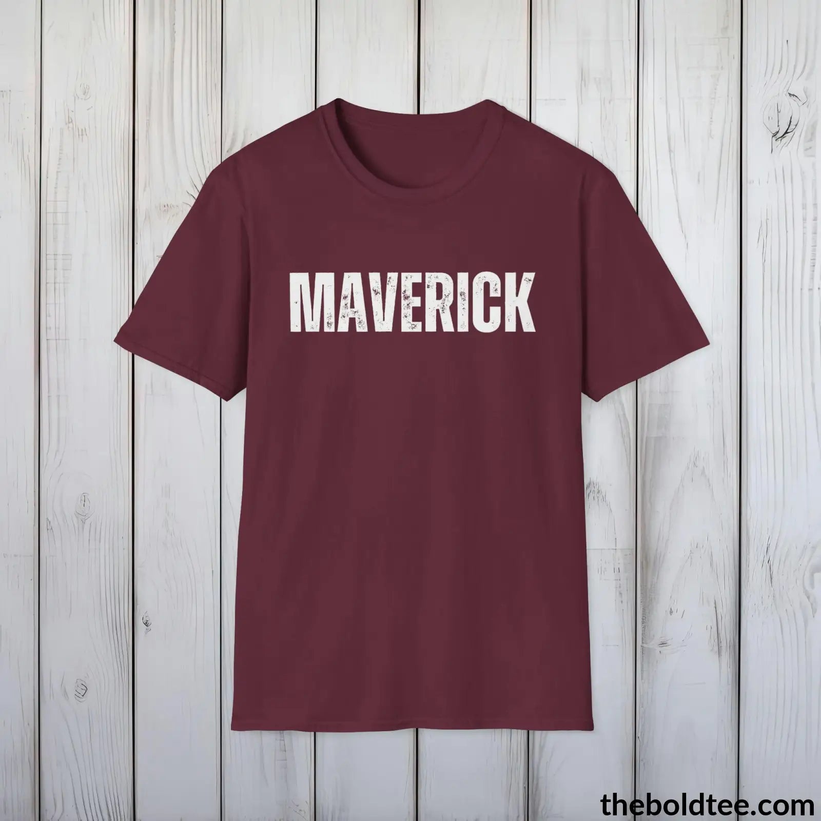 T-Shirt Maroon / S MAVERICK Tee - Bold Urbnan Cotton T-Shirt - 9 Epic Colors Available