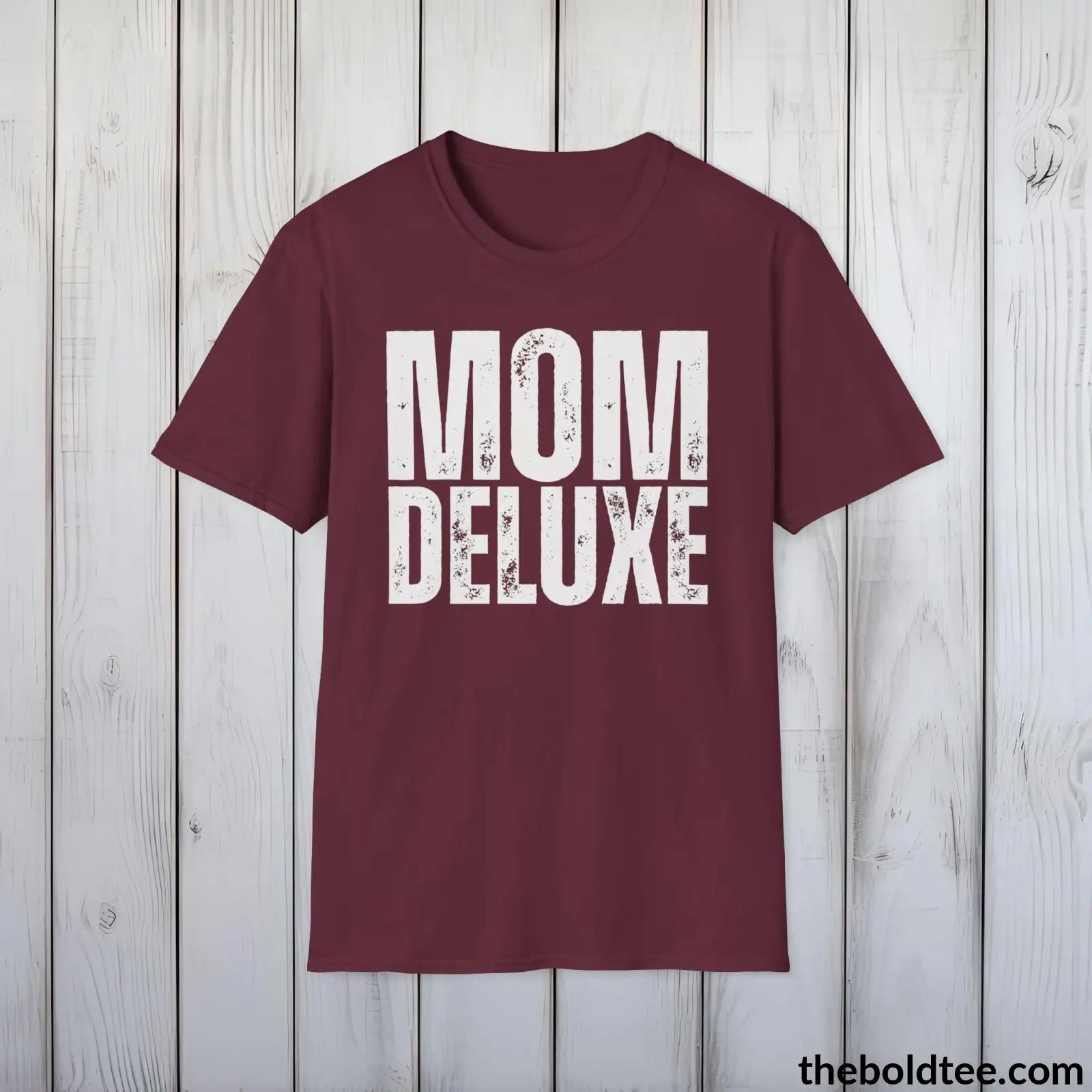 T-Shirt Maroon / S Mom Deluxe Tee | Empowered Mom Classic Cotton Tee | Perfect Mom Gift | Soft & Versatile | 9 Colors Available