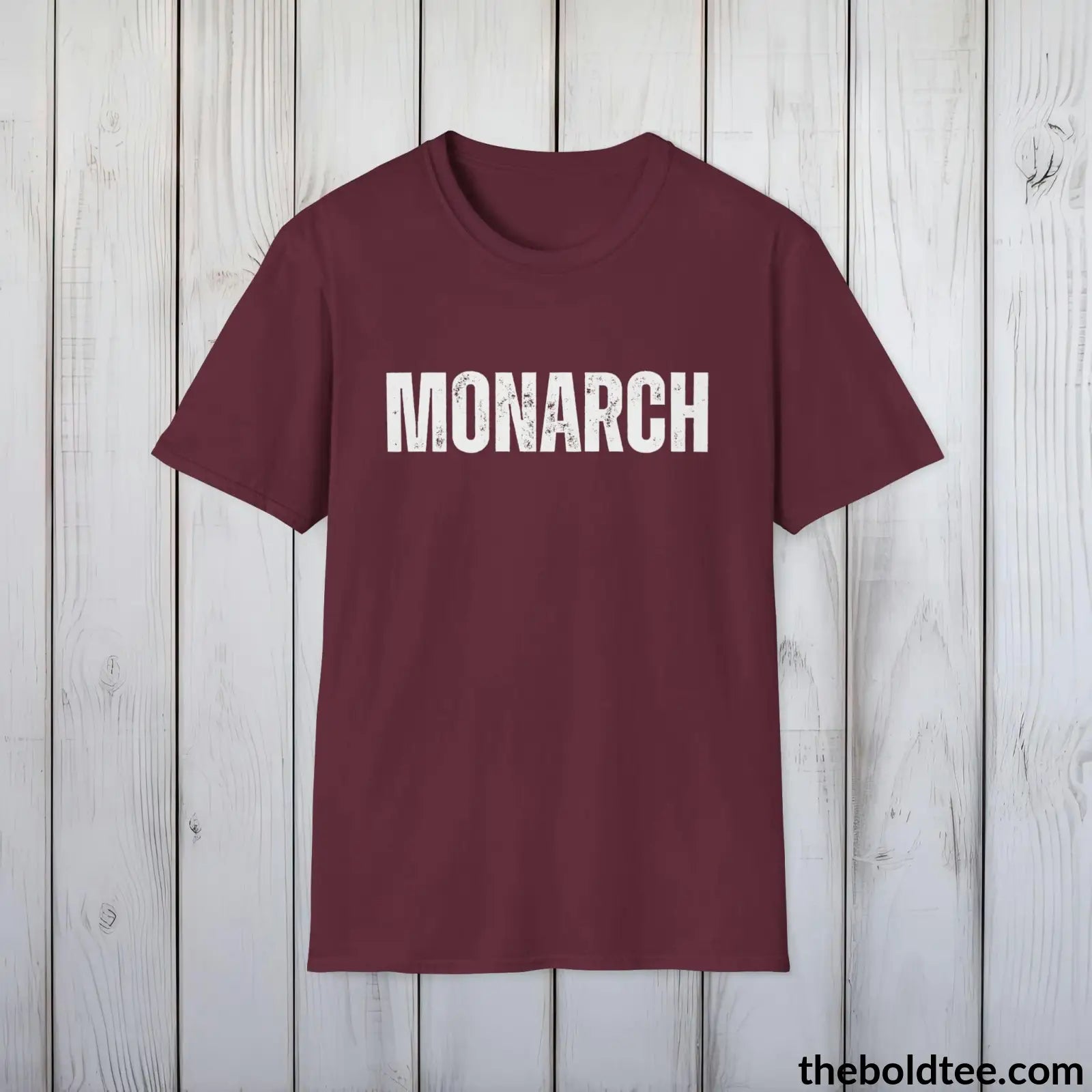 T-Shirt Maroon / S MONARCH Tee - Bold Urbnan Cotton T-Shirt - 9 Epic Colors Available