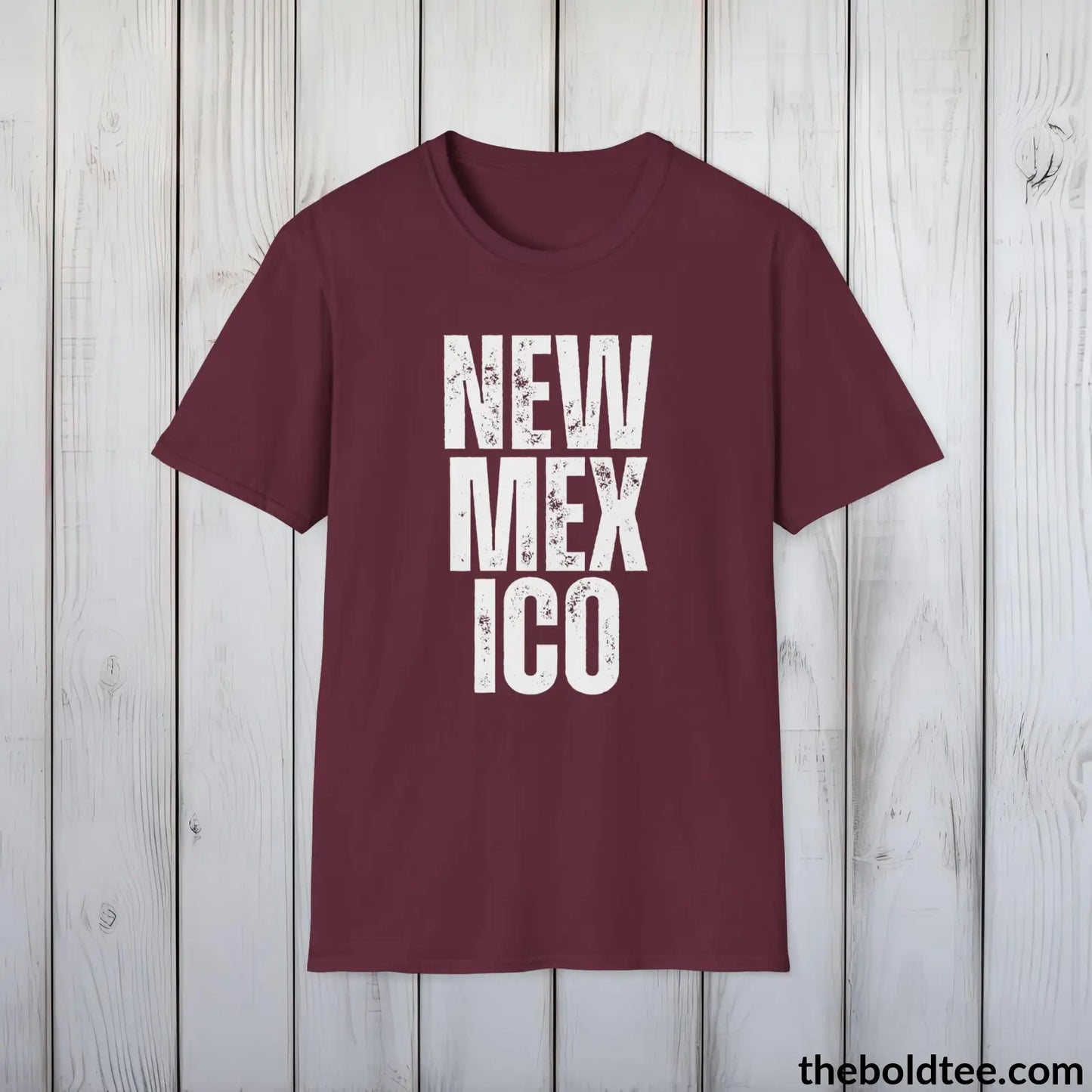 T-Shirt Maroon / S NEW MEXICO Tee - Casual, Sustainable & Soft Cotton Crewneck Unisex T-Shirt - 9 Bold Colors