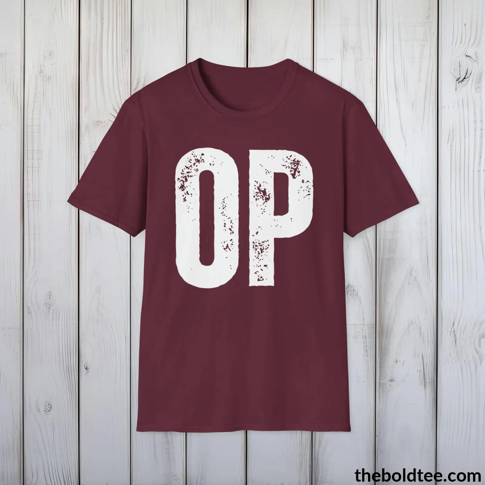 T-Shirt Maroon / S OP Gamer Tee - Sustainable & Soft Cotton Crewneck Unisex T-Shirt - 9 Bold Colors