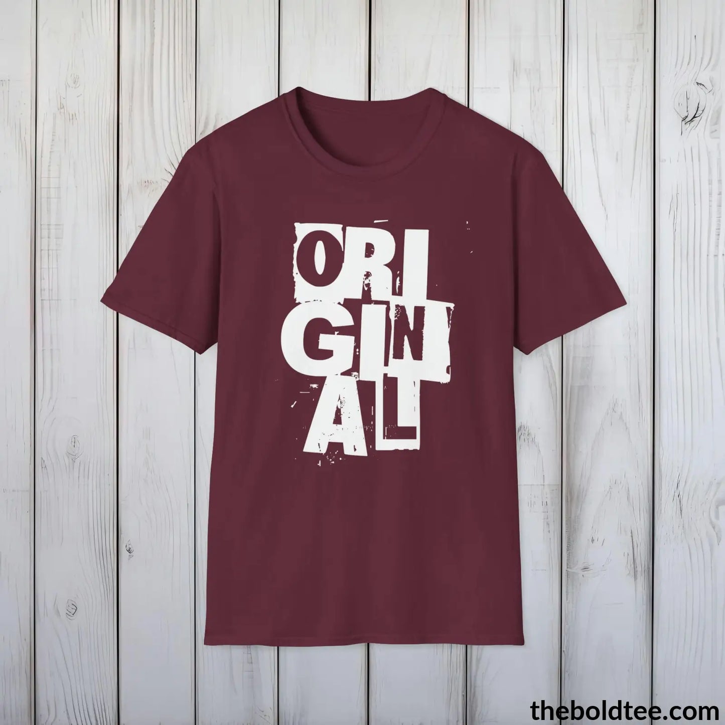 T-Shirt Maroon / S Original Tee - Sustainable & Soft Cotton Crewneck Unisex T-Shirt - 9 Bold Colors