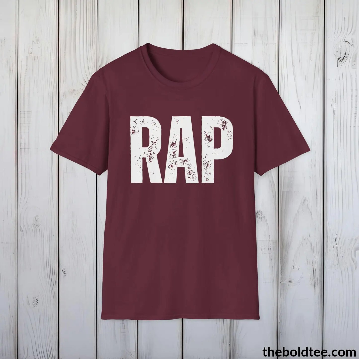 T-Shirt Maroon / S RAP Tee - Bold Urbnan Cotton T-Shirt - 9 Epic Colors Available