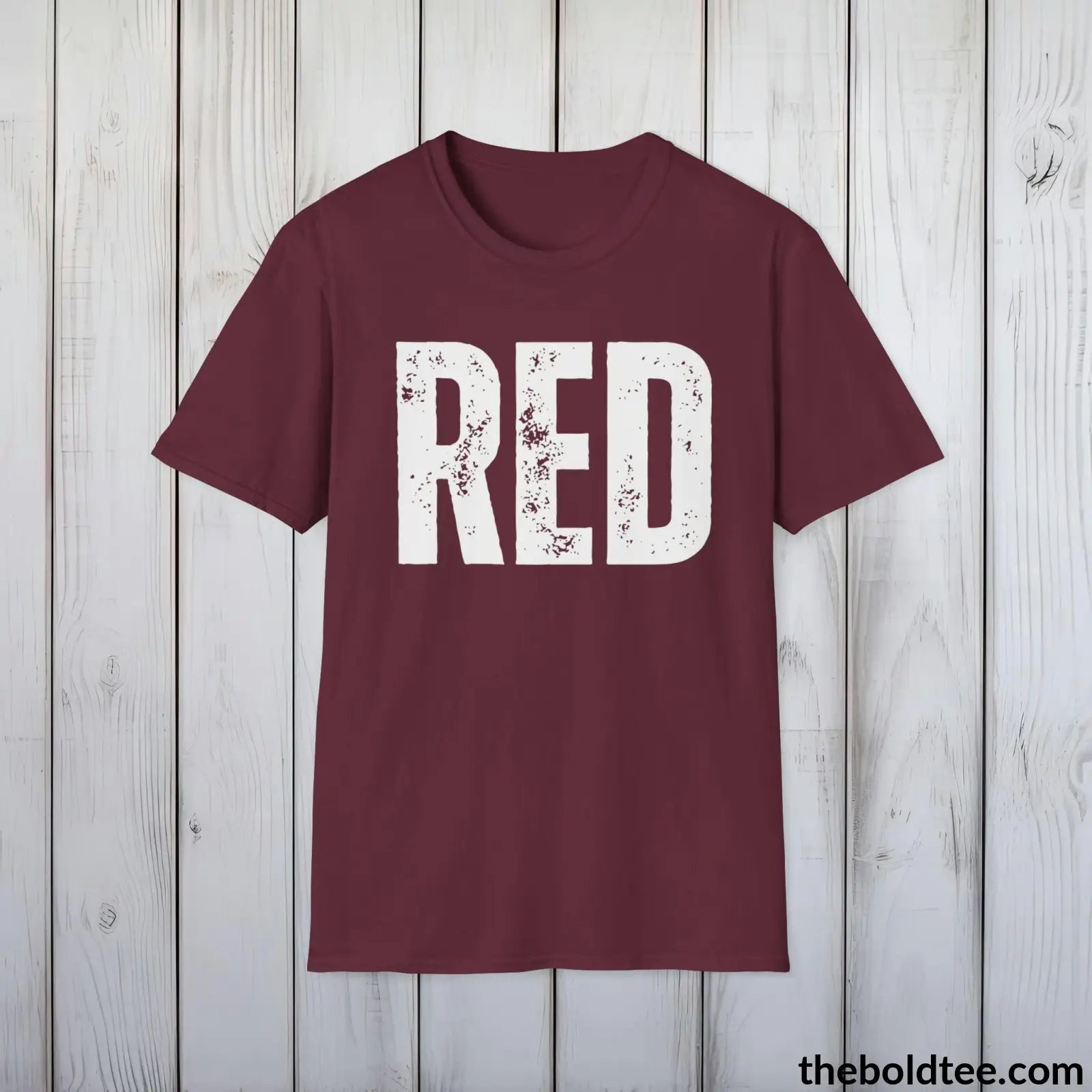 T-Shirt Maroon / S RED Tee - Bold Urbnan Cotton T-Shirt - 9 Epic Colors Available