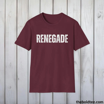 T-Shirt Maroon / S RENEGADE Tee - Bold Urbnan Cotton T-Shirt - 9 Epic Colors Available